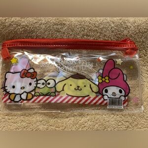 Red Hello Kitty & Family Clear Pencil Bag